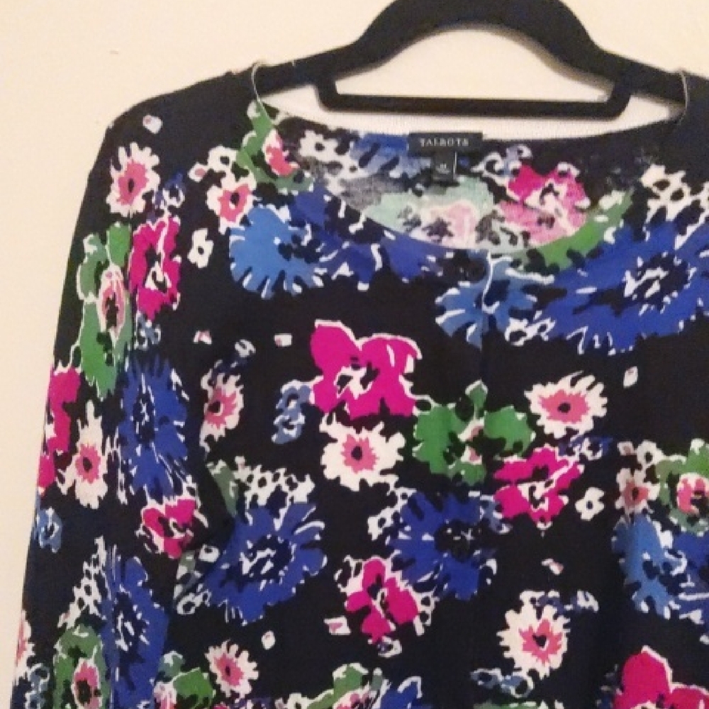 Talbots Multicolor Floral Button-Up Top - Picture 2 of 4